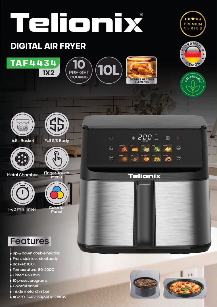 سرخ کن دیجیتال تلیونیکس مدل TAF4434 ظرفیت ۱۰ لیتر