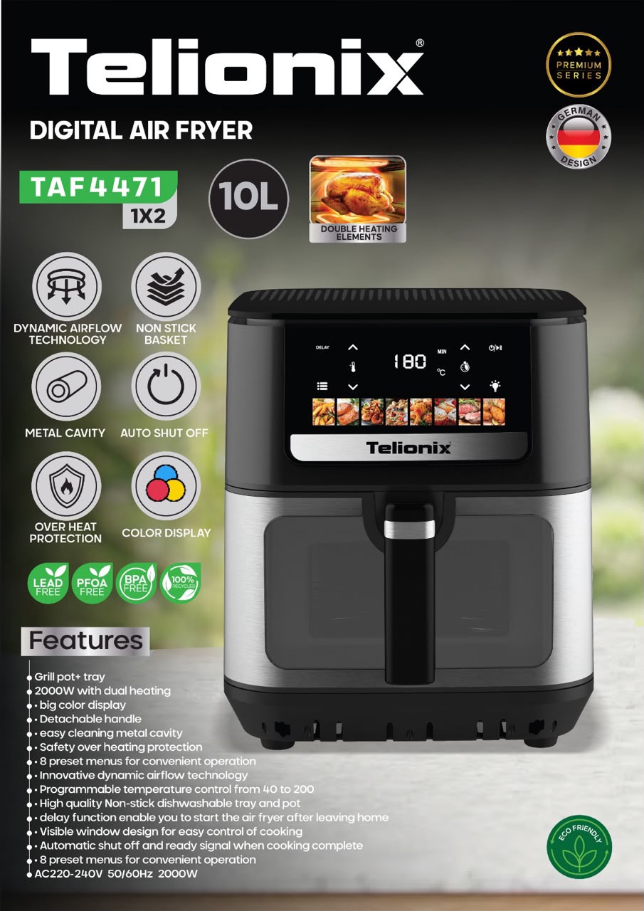 سرخ کن دیجیتال تلیونیکس مدل TAF4471 ظرفیت ۱۰ لیتر