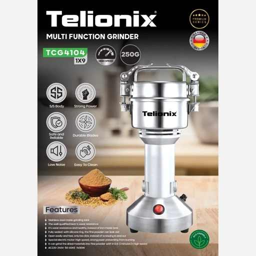 آسیاب صنعتی 250گرمی تلیونیکس مدل TCG4104