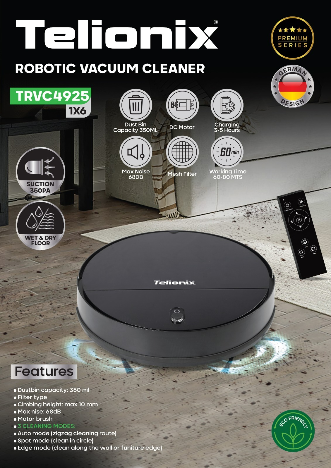 جارو رباتیک تلیونیکس مدل TRVC4925