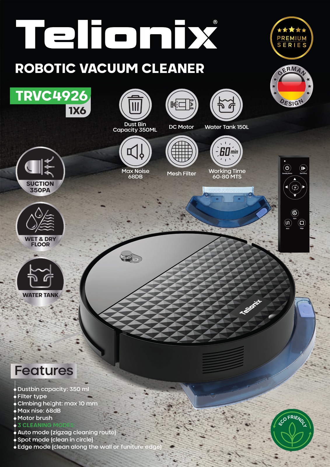 جارو رباتیک تلیونیکس مدل TRVC4926