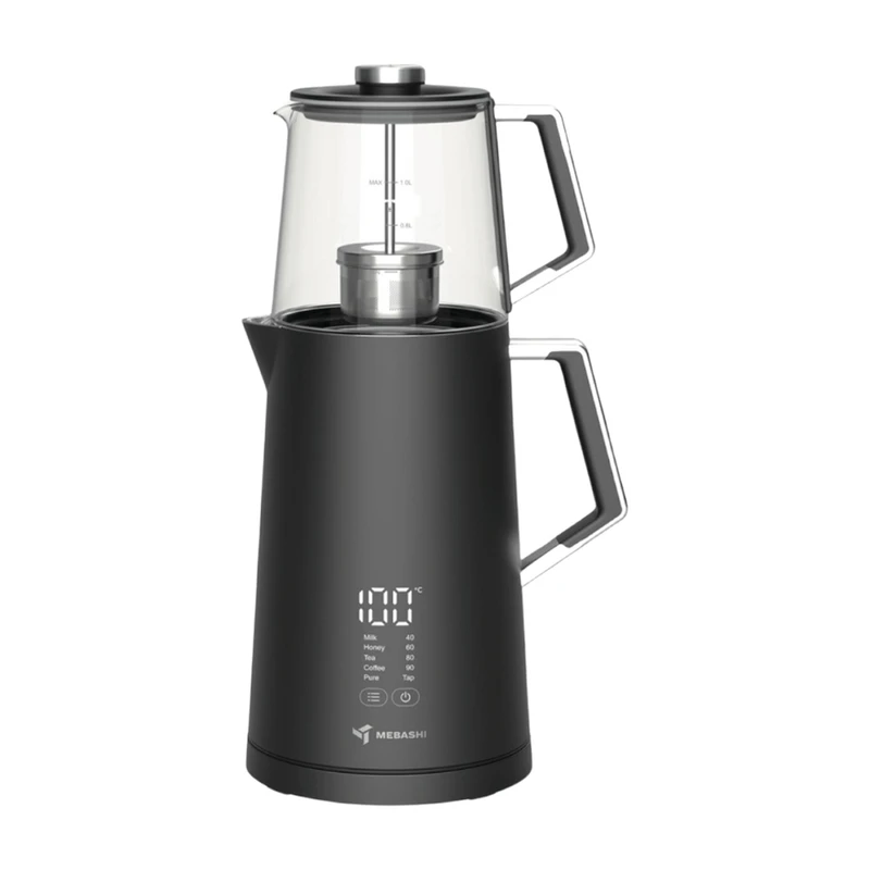 چای ساز مباشی مدل ME-TM304 ظرفیت ۱.۷ لیتر با کتری استیل